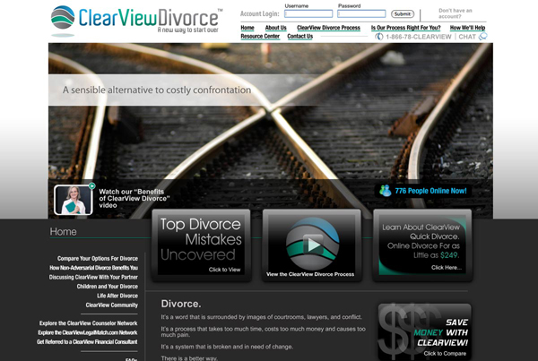 Clearview Divorce Site Layout